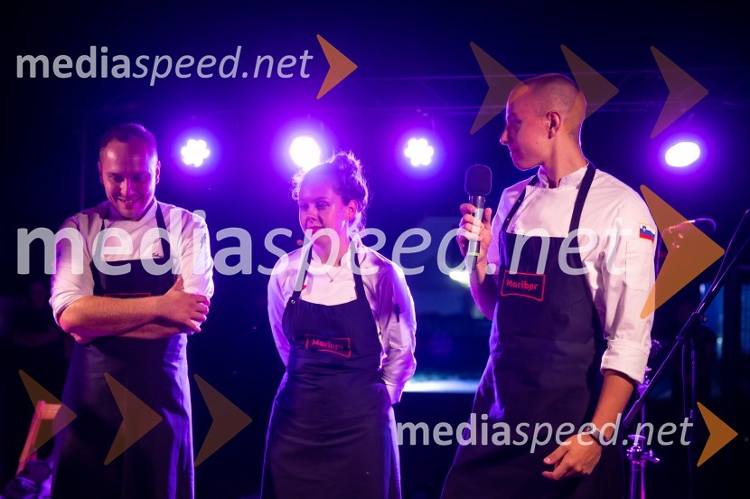  Sebastjan Plevčak, kuhar;  Nives Kovačič;  ... Žametna večerja tokrat prvič v Mariboru