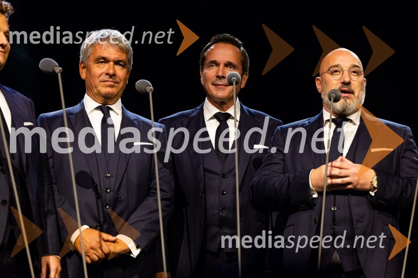   Matej  Voje, bas, Slovenski oktet;  Janez Triler, 2. tenor, Slovenski oktet;  Jože Vidic, operni pevec, bariton, Slovenski oktetJubilejni gala koncert Slovenskega okteta, Festival Ljubljana 2022