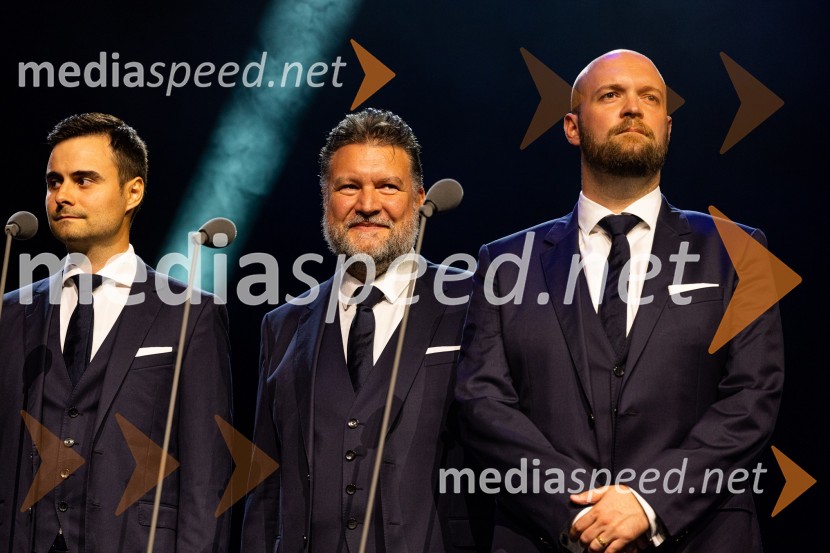  Rok Ferenčak, 1. tenor, Slovenski oktet;  Janko  Volčanšek, bas, Slovenski oktet;  David Jagodic, tenorist, Slovenski oktetJubilejni gala koncert Slovenskega okteta, Festival Ljubljana 2022