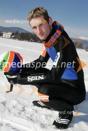 Jakub Janda, češki smučarski skakalecJakub Janda, smučarski skakalec na treningu v Lescah