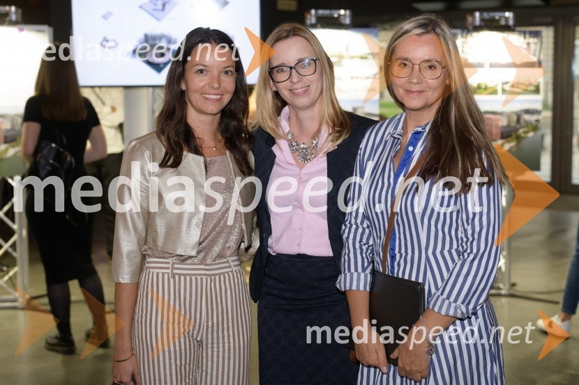  Barbara Žvar Baškovič Gantar;  Duška  Žolger, Pepermint PR;  Ksenija Arzenšek, namestnica direktorja MARIBOXPredstavitev nagrajenih idejnih rešitev urbanističnega natečaja