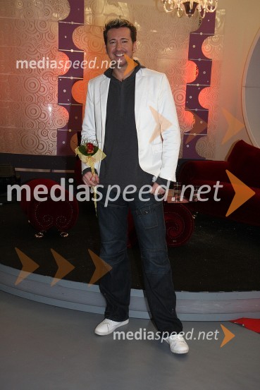 Werner Brozovič, pevecRdeča preproga s Sebastianom, snemanje oddaje na RTS