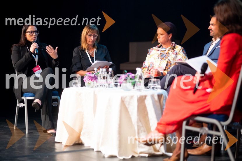  Dagmar Pečovnik, vodja hotela Arena Maribor, Eurotas Hoteli;  Patricija Furlan, predsednica Sekcije za gostinstvo in turizem pri Obrtno-podjetniški zbornici Slovenije; dr. Tanja Angleitner Sagadin, direktorica, VSGT MariborMariborski turistični forum 2022