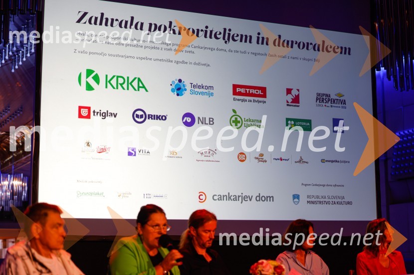 Dr. Tomi Trilar, biolog;  Uršula Cetinski, generalna direktorica, Cankarjev dom;  Andrej Jaklič, Cankarjev dom;  Ingrid Gortan, vodja programa resne glasbe, opere in baleta v Cankarjevem domu;  Katja Ogrin, igralkaCankarjev dom, predstavitev sezone 2022/23