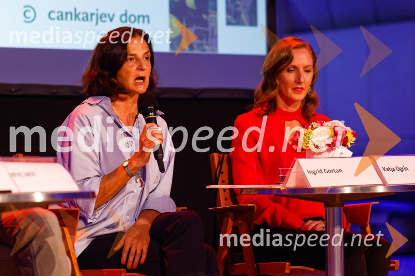  Ingrid Gortan, vodja programa resne glasbe, opere in baleta v Cankarjevem domu;  Katja Ogrin, igralkaCankarjev dom, predstavitev sezone 2022/23