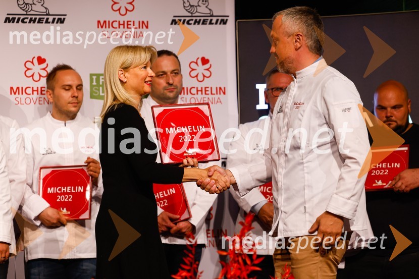 mag. Maja Pak Olaj, direktorica, Slovenska turistična organizacija;  Rok Vovko, gostilna VovkoPodelitev Michelinovih zvezdic v Sloveniji, 2022