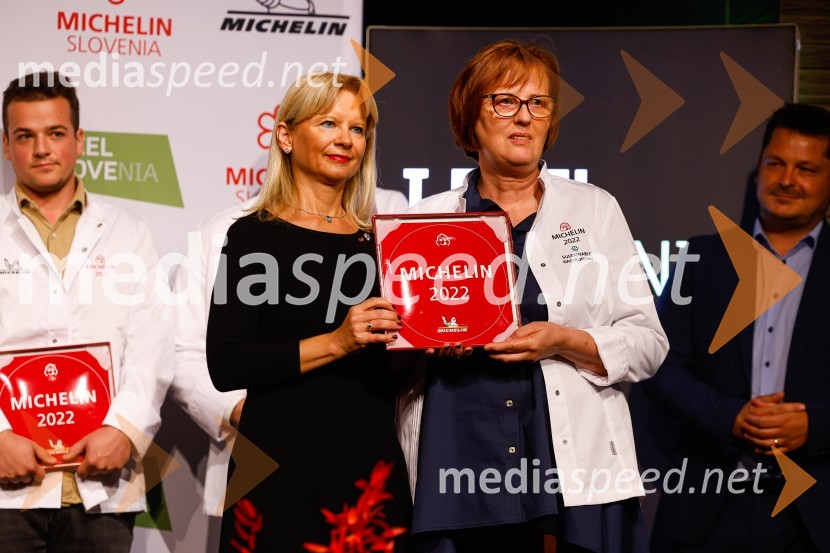mag. Maja Pak Olaj, direktorica, Slovenska turistična organizacija;  Meta Repovž, Gostilna RepovžPodelitev Michelinovih zvezdic v Sloveniji, 2022