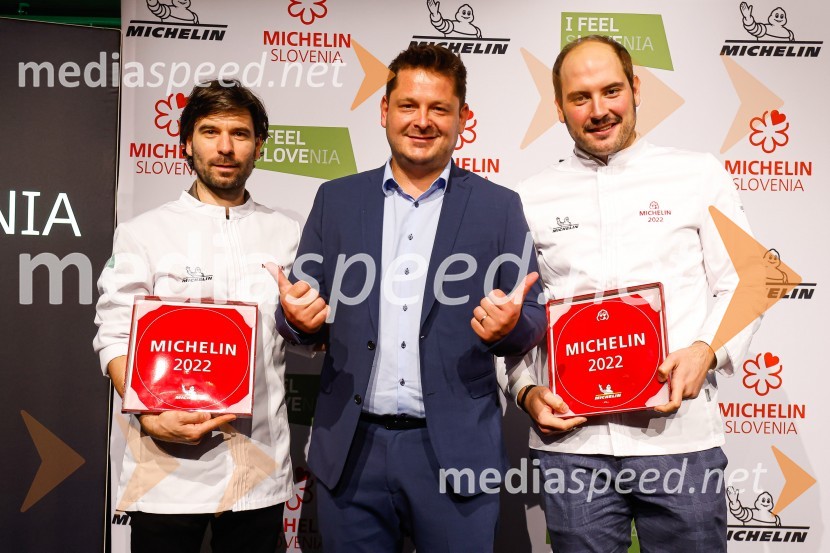  Ivan Jeger, diplomant VSGT;  Luka Jezeršek, Hiša kulinarike Jezeršek;  Sebastjan Elbl, kuharPodelitev Michelinovih zvezdic v Sloveniji, 2022