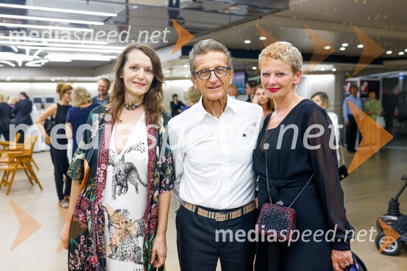 dr. Mateja Gaber, predsednica Akademskega zbora Filozofske fakultete; Dr. Brane Gaber, pediater;  Rija ČičDunajski filharmoniki, zaključek 70. LF