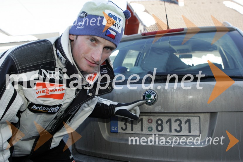 Jakub Janda, češki smučarski skakalecJakub Janda, smučarski skakalec na treningu v Lescah