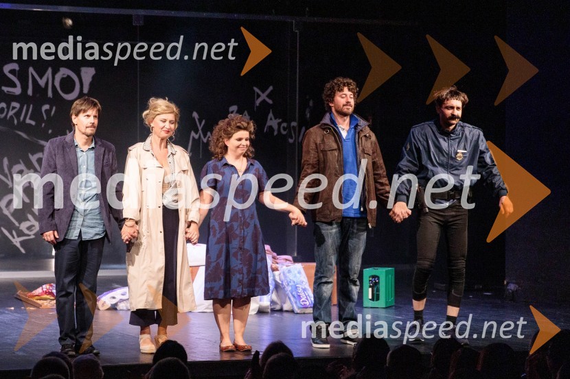  Aljoša Ternovšek, igralec;  Vesna Pernarčič, igralka;  Vesna  Slapar, igralka;  Miha Rodman, igralec;  Blaž Setnikar, igralecVse zastonj! Vse zastonj!, Prešernovo gledališče Kranj, premiera