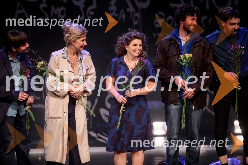  Aljoša Ternovšek, igralec;  Vesna Pernarčič, igralka;  Vesna  Slapar, igralka;  Miha Rodman, igralec;  Blaž Setnikar, igralecVse zastonj! Vse zastonj!, Prešernovo gledališče Kranj, premiera