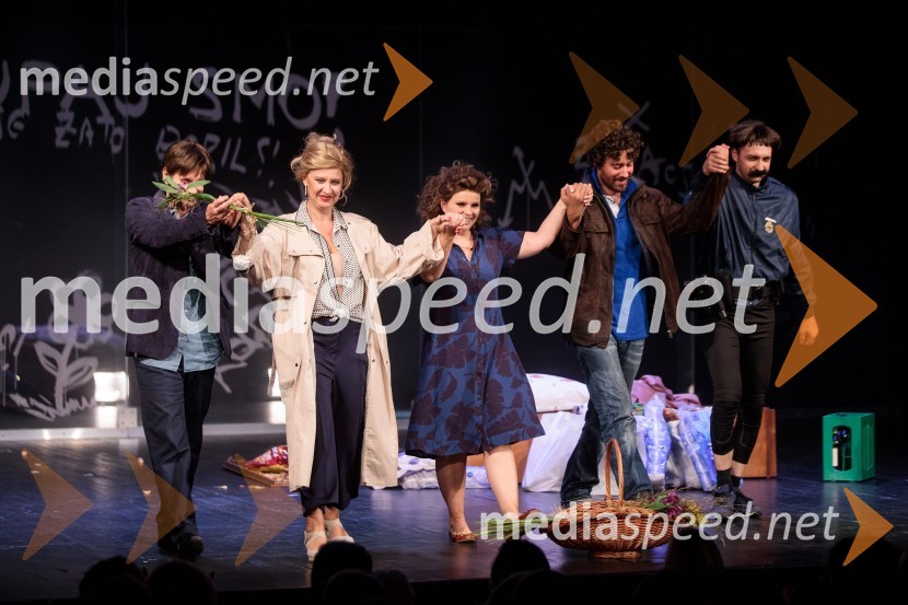  Aljoša Ternovšek, igralec;  Vesna Pernarčič, igralka;  Vesna  Slapar, igralka;  Miha Rodman, igralec;  Blaž Setnikar, igralecVse zastonj! Vse zastonj!, Prešernovo gledališče Kranj, premiera