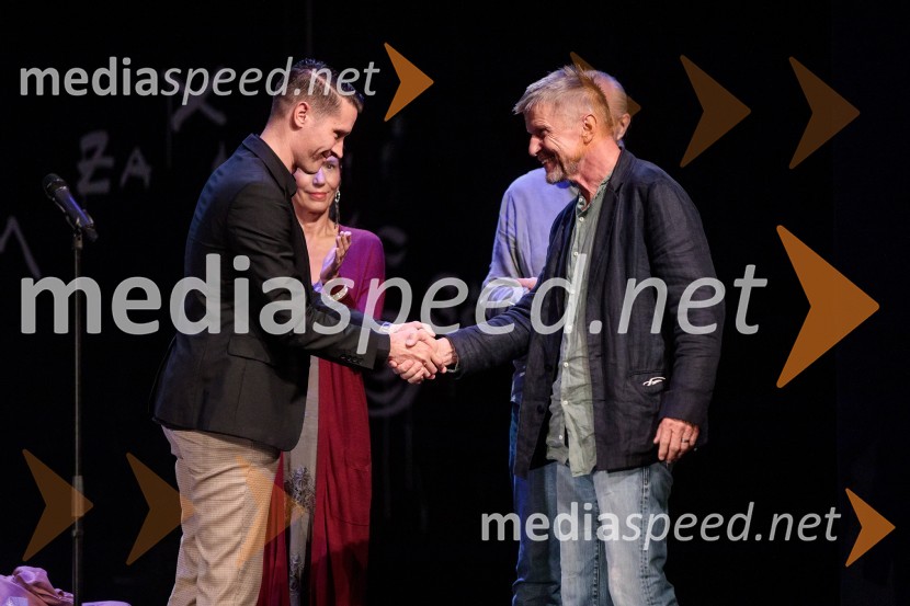  Janez Černe, podžupan Mestne občine Kranj;  Borut  Veselko, igralecVse zastonj! Vse zastonj!, Prešernovo gledališče Kranj, premiera