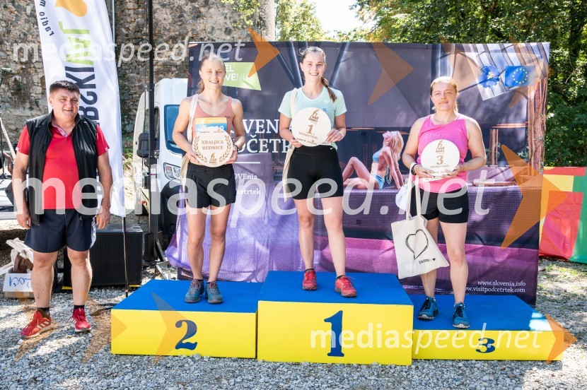  Peter Misja, župan, Občina Podčetrtek, predsednik Turistične zveze Slovenije;  Lidija Johan, 1. mesto Trail Rudnica dvojček, 2. mesto 3km;  Katja Johan, 1. esto Trail Rudnica tek na 3km;  Jožica Škalčiki, 3. mesto Trail Rudnica 3kmTrail Rudnica, druženje in zabava s skupino Donačka & Barbara