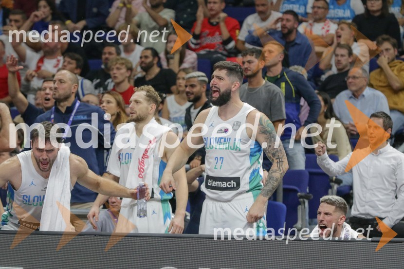  Mike Tobey, košarkar;  Jaka Blažič, košarkar;  Žiga Dimec, košarkar;  Aleksej  Nikolić, košarkarSlovenija se je v četrtfinalu poslovila od evropskega prvenstva v košarki