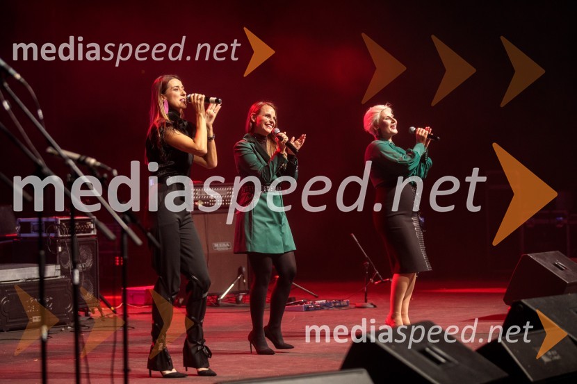  Alenka  Husič, pevka, skupina Sopranos, skupina Bepop;  Tinkara Fortuna, skupina Bepop;  Ana  Praznik, voditeljica, pevka BepopVeliki dobrodelni koncert Vilijem Julijan 2022