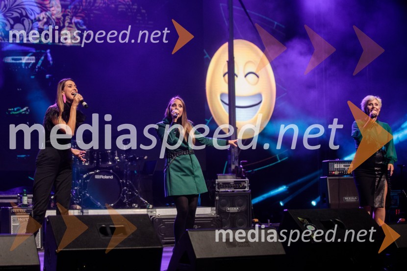  Alenka  Husič, pevka, skupina Sopranos, skupina Bepop;  Tinkara Fortuna, skupina Bepop;  Ana  Praznik, voditeljica, pevka BepopVeliki dobrodelni koncert Vilijem Julijan 2022