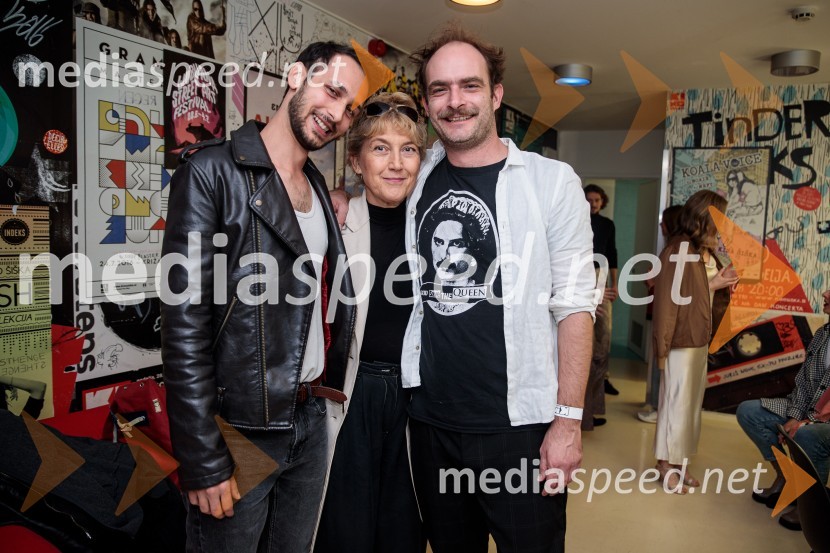  Voranc  Boh, igralec;  Barbara Hieng Samobor, direktorica in umetniška vodja MGL;  Gregor Gruden, igralecThe best of MGL & AGRFT koncert v Kino Šiška