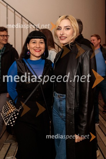  Aja Kobe, igralka;  Sara Briški Cirman - Raiven, pevka, harfistkaThe best of MGL & AGRFT koncert v Kino Šiška