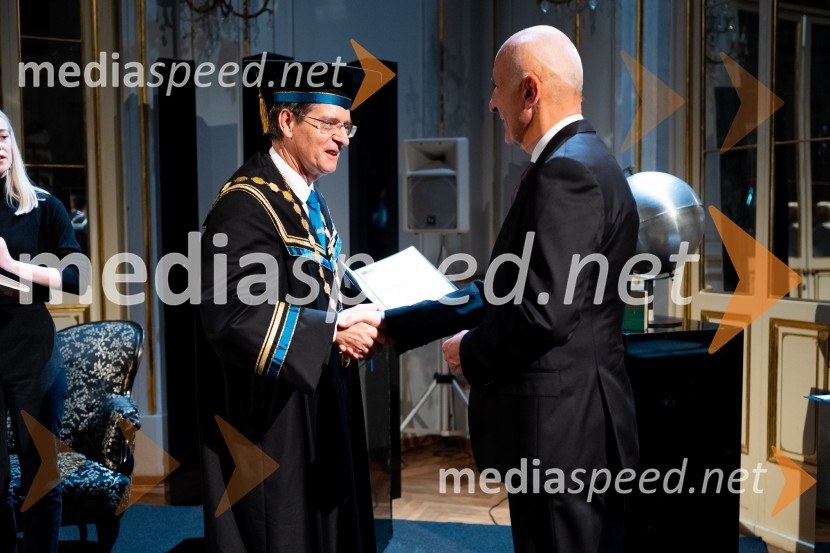 prof. dr. Zdravko Kačič, rektor Univerze v Mariboru;  Aleš Rotar, strokovni sodelavec na področju projektiranja, Krka, d. d., Novo mestoDan Univerze v Mariboru 2022