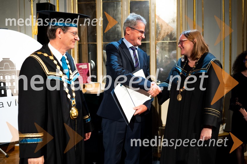 prof. dr. Zdravko Kačič, rektor Univerze v Mariboru;  prof. dr. Miroslav  Rebernik  , Ekonomsko poslovna fakulteta, Univerza v Mariboru;  ... Dan Univerze v Mariboru 2022