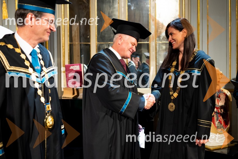 prof. dr. Zdravko Kačič, rektor Univerze v Mariboru;  Marjan  Pipenbaher, gradbeni inženir, Ponting; doc. dr. Vesna Žegarac Leskovar, dekanica Fakulteta za gradbeništvo, prometno inženirstvo in arhitekturoDan Univerze v Mariboru 2022