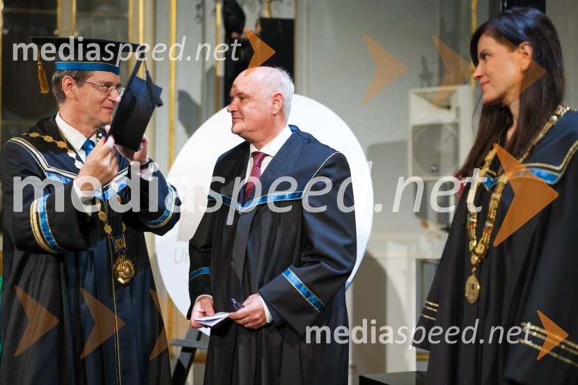 prof. dr. Zdravko Kačič, rektor Univerze v Mariboru;  Marjan  Pipenbaher, gradbeni inženir, Ponting;  ... Dan Univerze v Mariboru 2022