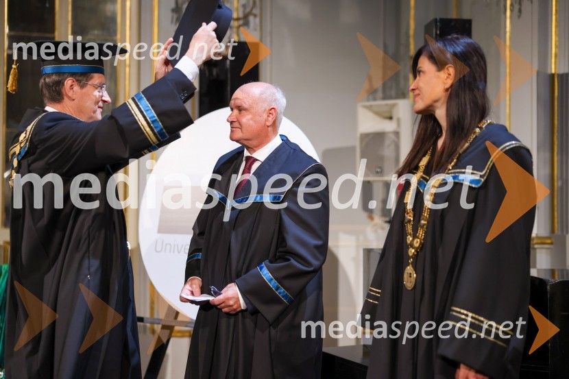 prof. dr. Zdravko Kačič, rektor Univerze v Mariboru;  Marjan  Pipenbaher, gradbeni inženir, Ponting; doc. dr. Vesna Žegarac Leskovar, dekanica Fakulteta za gradbeništvo, prometno inženirstvo in arhitekturoDan Univerze v Mariboru 2022