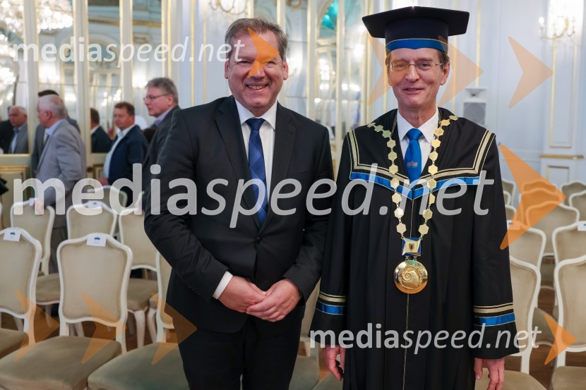   Igor Papič, minister za izobraževanje, znanost in šport; prof. dr. Zdravko Kačič, rektor Univerze v MariboruDan Univerze v Mariboru 2022