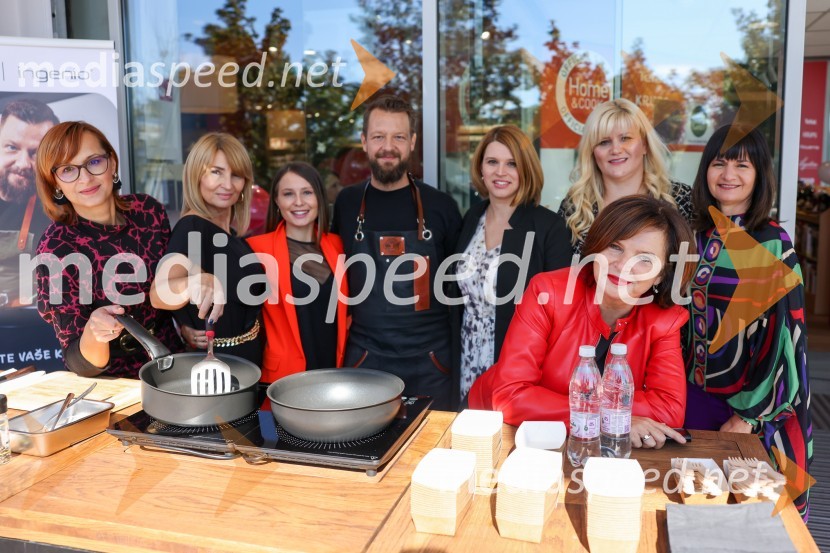  ... ;  ... ;  ... ;  Bine Volčič, kuharski mojster;  ... ;  Romana Kancler, direktorica SEB Slovenija d.o.o.;  ... ;  ... Otvoritev trgovine Home and Cook v BTC Ljubljana