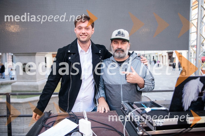  Aydin Huzejrović, oblikovalec DNA clothes;  Dalaj Eegol, DJ- RecyclemanModna revija in zaključek dogodka Kr`petek v Kranju