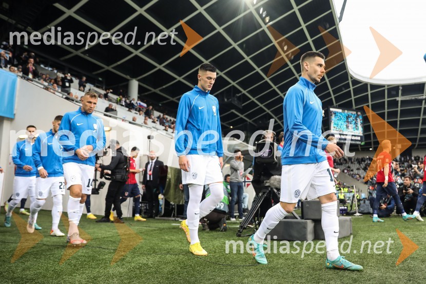  Jasmin Kurtić, nogometaš, Spal;  Benjamin Šeško, nogometaš;  Gregor  Sikošek, nogometaš, NK MariborLiga Narodov, Slovenija - Norveška