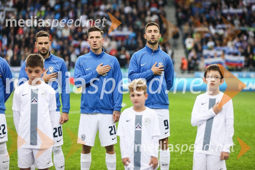  Petar Stojanović, nogometaš, GNK Dinamo Zagreb;  Benjamin Verbič, nogometaš, Dinamo Kijev;  Andraž Šporar, nogometaš, ŠK Slovan BratislavaLiga Narodov, Slovenija - Norveška