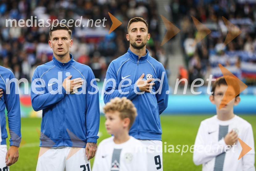  Benjamin Verbič, nogometaš, Dinamo Kijev;  Andraž Šporar, nogometaš, ŠK Slovan BratislavaLiga Narodov, Slovenija - Norveška