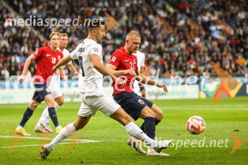  Andraž Šporar, nogometaš, ŠK Slovan Bratislava;  ... Liga Narodov, Slovenija - Norveška