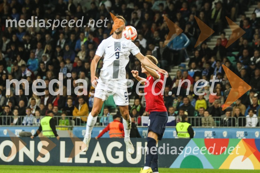  Andraž Šporar, nogometaš, ŠK Slovan Bratislava;  ... Liga Narodov, Slovenija - Norveška