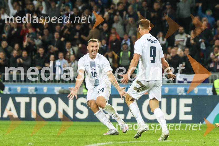  Jasmin Kurtić, nogometaš, Spal;  Andraž Šporar, nogometaš, ŠK Slovan BratislavaLiga Narodov, Slovenija - Norveška