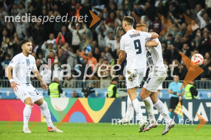  Adam Gnezda Čerin, nogometaš, NK Domžale;  Andraž Šporar, nogometaš, ŠK Slovan Bratislava;  Jasmin Kurtić, nogometaš, SpalLiga Narodov, Slovenija - Norveška