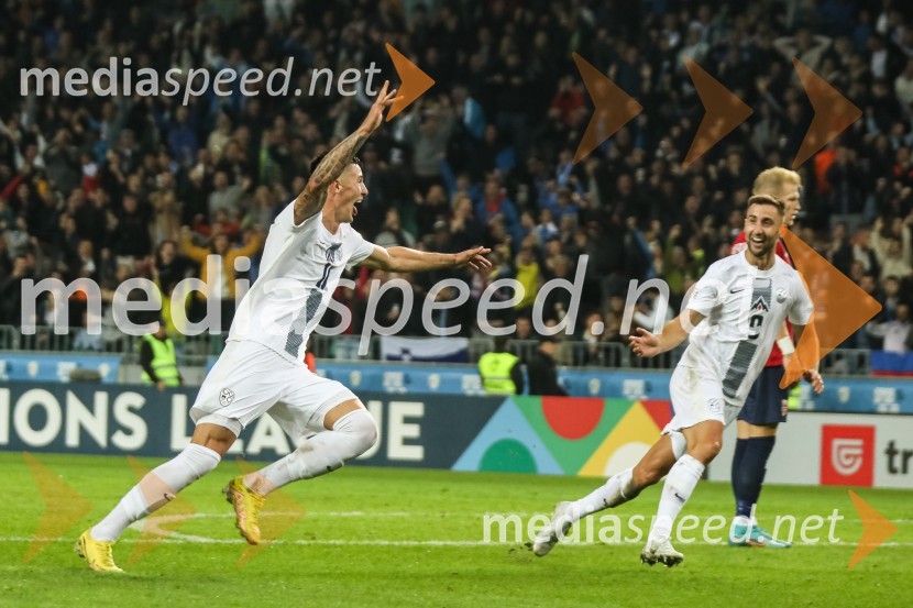  Benjamin Šeško, nogometaš;  Andraž Šporar, nogometaš, ŠK Slovan BratislavaLiga Narodov, Slovenija - Norveška