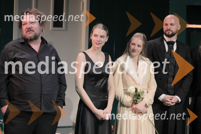  Primož Pirnat, igralec;  Klara Kuk, igralka, manekenka;  Lena Hribar  Škrlec, igralka;  Jaka Lah, igralecIdiot, premiera drame in podelitev Delovih nagrad