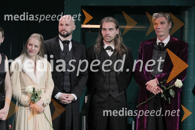  Lena Hribar  Škrlec, igralka;  Jaka Lah, igralec;  Matic Maco Lukšič, igralec;  Boris  Kerč, igralecIdiot, premiera drame in podelitev Delovih nagrad