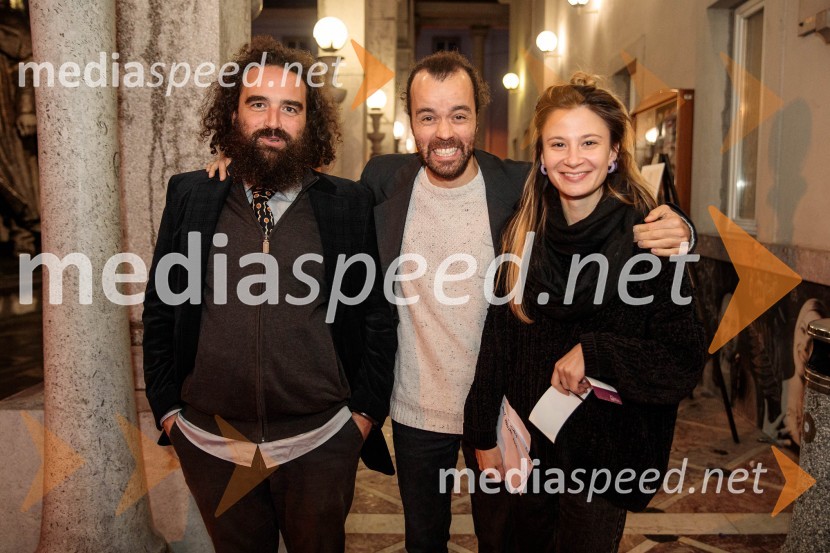   Jure Novak, režiser, direktor, Prešernovo gledališče Kranj;  Blaž Šef, igralec;  Nina Rajić Kranjac, režiserkaZaprta študija. »New Constructive Ethics«, premiera v Prešernovem gledališču Kranj