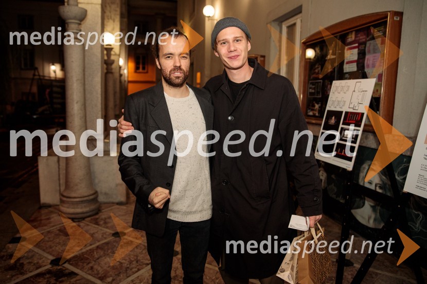  Blaž Šef, igralec;  Timon Šturbej, igralecZaprta študija. »New Constructive Ethics«, premiera v Prešernovem gledališču Kranj