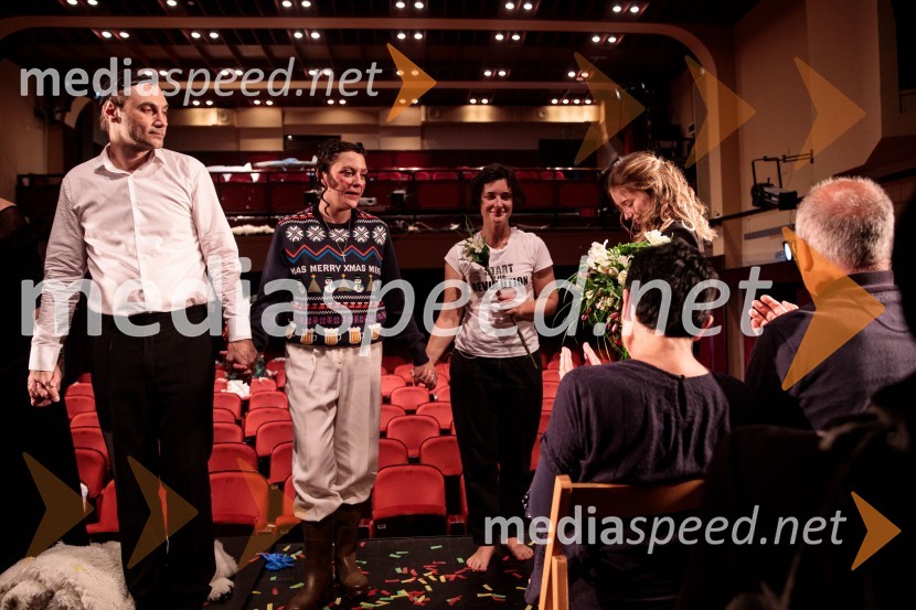  Branko Jordan, igralec;  Tamara Avguštin, igralka;  Doroteja Nadrah, igralkaZaprta študija. »New Constructive Ethics«, premiera v Prešernovem gledališču Kranj