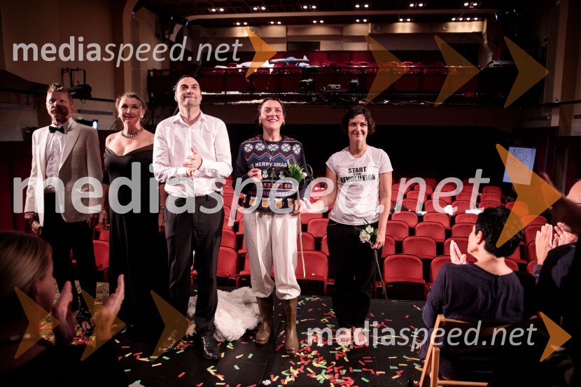  Borut  Veselko, igralec;  Darja Reichman, igralka;  Branko Jordan, igralec;  Tamara Avguštin, igralka;  Doroteja Nadrah, igralkaZaprta študija. »New Constructive Ethics«, premiera v Prešernovem gledališču Kranj