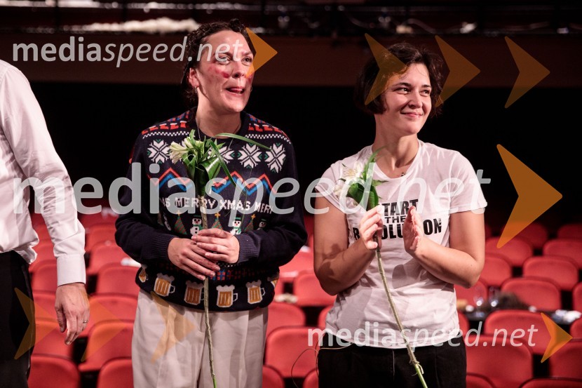  Tamara Avguštin, igralka;  Doroteja Nadrah, igralkaZaprta študija. »New Constructive Ethics«, premiera v Prešernovem gledališču Kranj