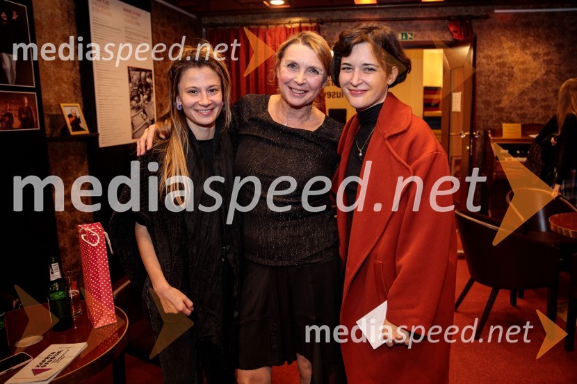  Nina Rajić Kranjac, režiserka;  Darja Reichman, igralka;  Doroteja Nadrah, igralkaZaprta študija. »New Constructive Ethics«, premiera v Prešernovem gledališču Kranj