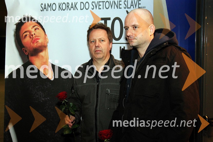 Andy Wright, skladatelj in producent in Boštjan Slatenšek, režiserPremiera filma o Tošetu Proeskem
