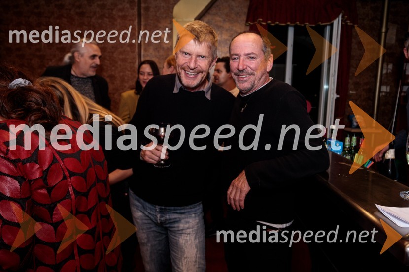  Borut  Veselko, igralec;  Ciril Roblek, inspicient PGKZaprta študija. »New Constructive Ethics«, premiera v Prešernovem gledališču Kranj